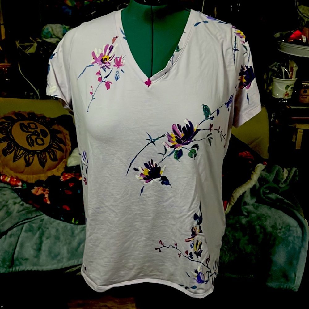 Lilac colored floral top